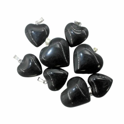 Obsidian heart pendant