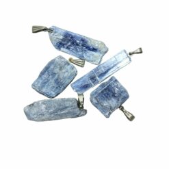 raw blue kyanite pendant