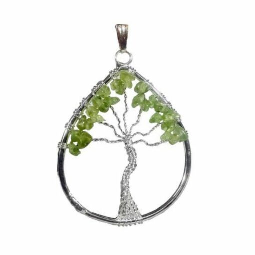 tree of life pendant peridot