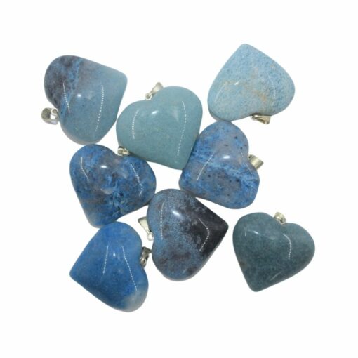 blue angel quartz heart pendant