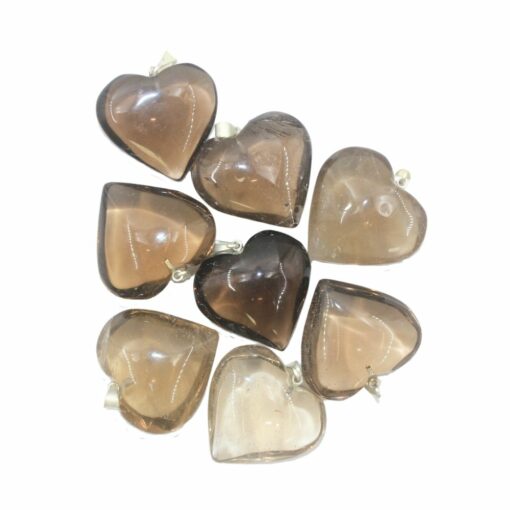 Smokey quartz heart pendant