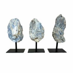blue kyanite on stand