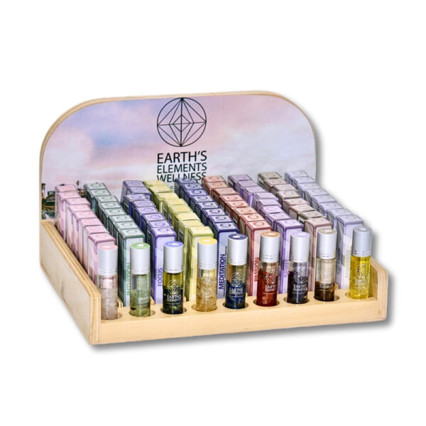 Set of 81 Essential Oil Roll-Ons with Display and Testers