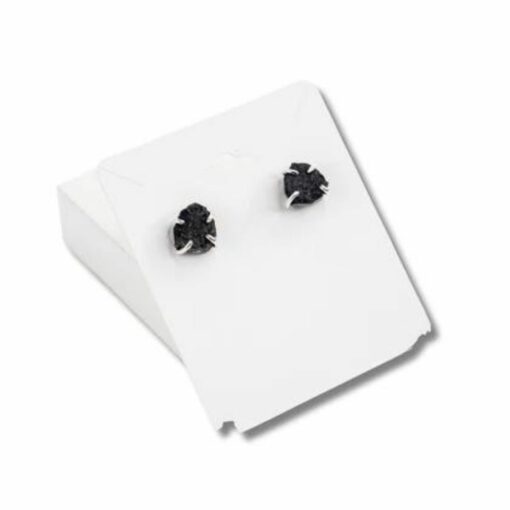 Stud Earrings – Black Tourmaline