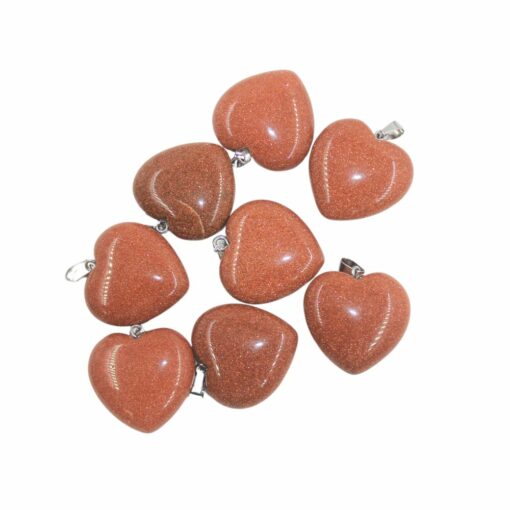 heart goldstone pendant