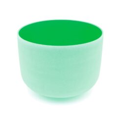 Crystal Singing Bowl – Green/Heart, 10″, F-Note