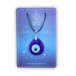 EVIL EYE NECKLACE WITH LEATHER CORD