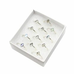Set of 12/Box Hamsa Labradorite Ring – Sterling Silver