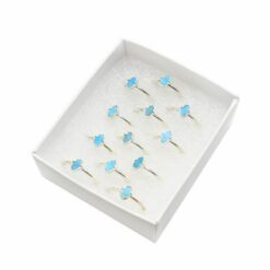 Set of 12/Box Hamsa Turquoise Ring – Sterling Silver