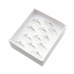 Set of 12/Box Star Moonstone Ring – Sterling Silver