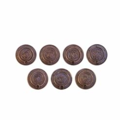 Set of 7 – Seven Chakra Incense Burner Discs, Antique
