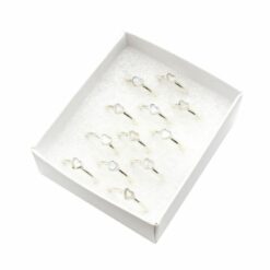 Set of 12/Box Heart Moonstone Ring – Sterling Silver