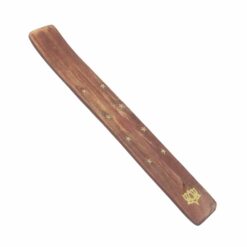 Wooden Incense Stick Holder - Lotus & Stars