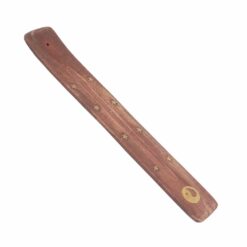 Wooden Incense Stick Holder - Ying Yang & Stars
