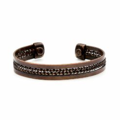 Wide Braided Copper Bracelet