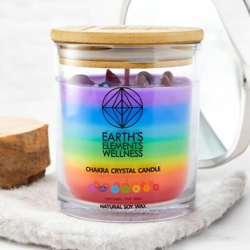 Crystal Candle, 7 Chakra - pack of 6 - Image 2