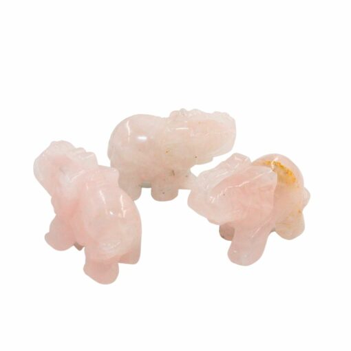 Crystal Elephant - Rose Quartz