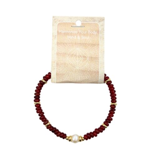 Bracelet - Summer Rondelle Pearl Stone Collection, Assorted - Image 3