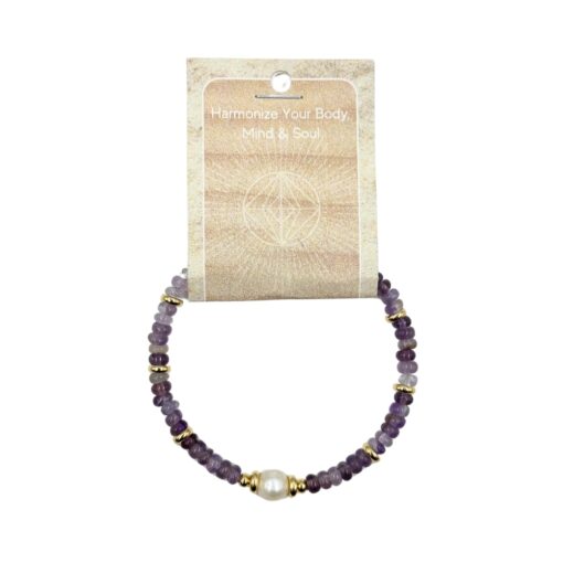 Bracelet - Summer Rondelle Pearl Stone Collection, Assorted - Image 4