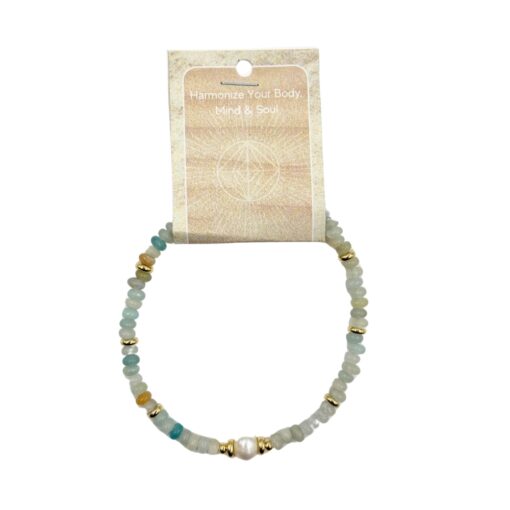 Bracelet - Summer Rondelle Pearl Stone Collection, Assorted - Image 6