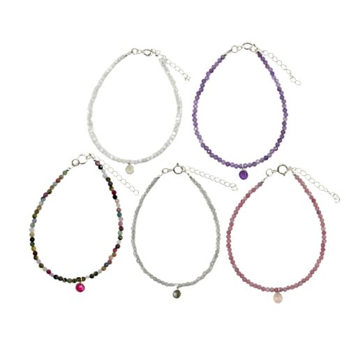 Bracelet - Summer Faceted Stone & Charm Collection, Assorted