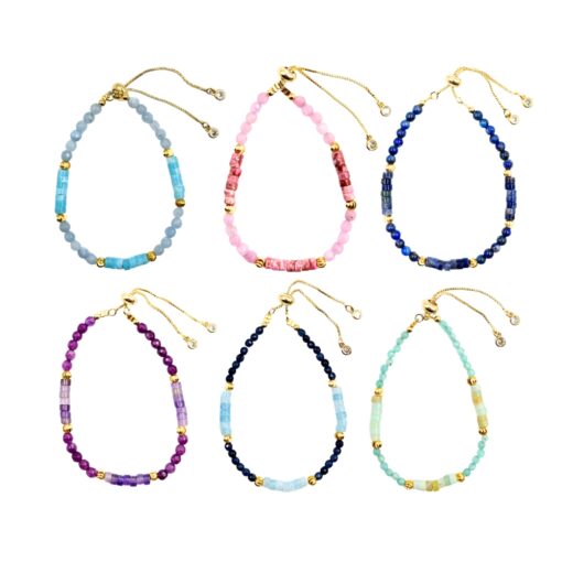 Bracelet - Summer Disc Stone Collection, Assorted