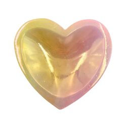 Shaped Crystals - Aura Rose Quartz Dish, Heart