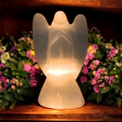 Selenite Angel Lamp