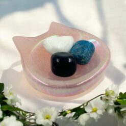 Shaped Crystals - Aura Rose Quartz Dish, Heart