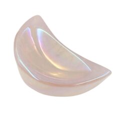 Shaped Crystals - Aura Rose Quartz Dish, Moon