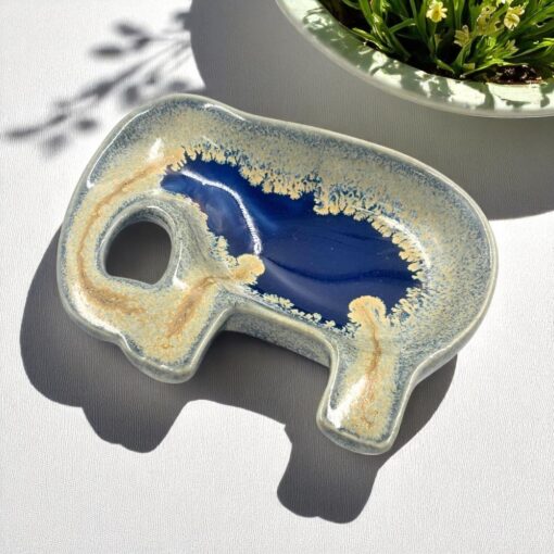 Ceramic Elephant Trinket Dish - Assorted