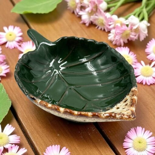 Ceramic Leaf Trinket Dish - Assorted