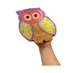 Owl Hand Painted Wooden Carving