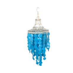 Windchime - Capiz Blue Round, Large