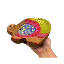 Elephant Hand Painted Wooden Carving