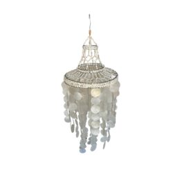Windchime - Capiz White Round, Large