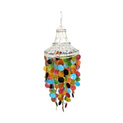 Windchime - Capiz Multicolor Round, Large