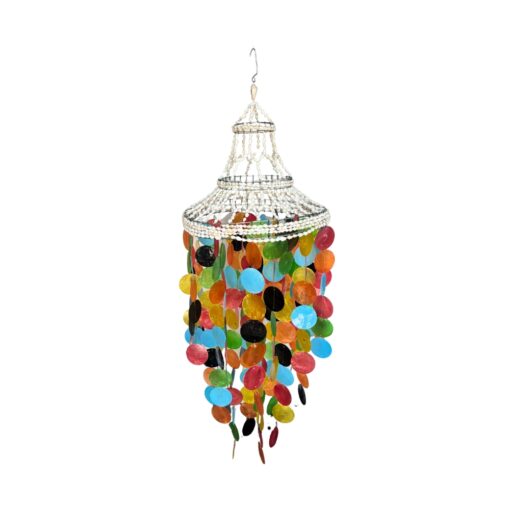 Windchime - Capiz Multicolor Round, Large