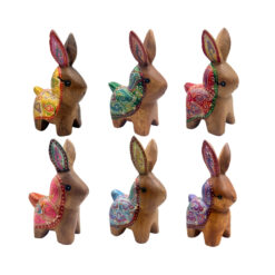Bunny Hand Painted Wooden Carving