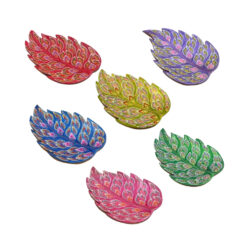 Leaf Hand Painted Wooden Carving
